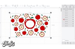 Full Wrap Red Apple Sweet Fruit 24oz Venti Cold Cup SVG Product Image 2