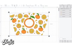 Full Wrap Orange, Summer Fruit 24oz Venti Cold Cup SVG Product Image 2