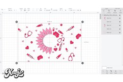 Full wrap Sunflower Nurse Life 24oz Venti Cold Cup SVG Product Image 2