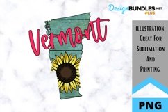 Sublimation Sunflower State - Vermont - Sunflower Product Image 1
