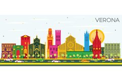 Verona Italy City Skyline with Color Buildings Product Image 1