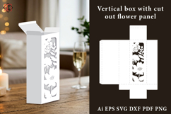 Vertical box with cut out flower panel Product Image 1