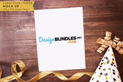 Portrait Cardstock, Paper Mock up for New Year Celebration Product Image 1