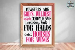 Cowgirls are God's Angels Pink Sublimation Png Product Image 3