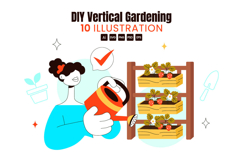 10 DIY Vertical Gardening Illustration Product Image 1