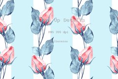 Vertical seamless patterns with roses | Floral digital paper Product Image 3