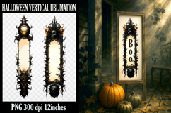 Vertical Porch Sign, Halloween decor PNG Product Image 1