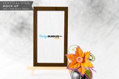 Mock up of framed vertical sign for Halloween