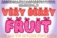 Very Berry Fruit Alphabet Lettering ABC Text Font Handwriting by Squeeb Creative
