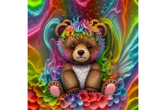 20 Oz Neon Colors Confused Cute Teddy Bear Skinny Tumbler Product Image 5