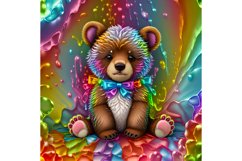 20 Oz Neon Colors Confused Cute Teddy Bear Skinny Tumbler Product Image 7
