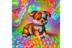 20 Oz Skinny Neon Colors Cute Dog Tumbler Sublimation. Product Image 5