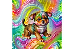 20 Oz Skinny Neon Colors Cute Dog Tumbler Sublimation. Product Image 6