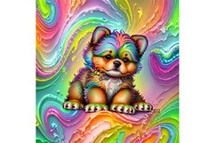 20 Oz Skinny Neon Colors Cute Dog Tumbler Sublimation. Product Image 7