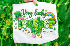 Very Lucky Teacher St Patrick's Day PNG, Lucky Teacher PNG Product Image 6