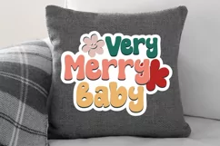 Very Merry Baby Stickers SVG , Christmas SVG Design Product Image 2