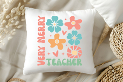 Very Merry Teacher SVG | Boho Teacher SVG | Teacher PNG Product Image 4
