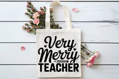 Very Merry Teacher SVG | Teacher SVG | Teacher PNG Product Image 4