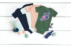 Watercolor Very Peri and Pink flower bouquet graphics art. Product Image 4