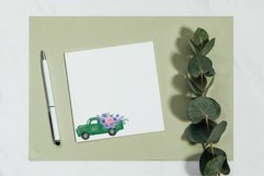 Watercolor Very Peri and Pink flower pickup truck graphics. Product Image 4