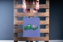 Watercolor Very Peri and Pink flower pickup truck graphics. Product Image 9