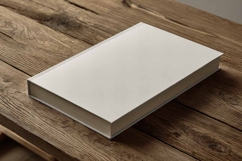 White book cover mockup minimalistic Product Image 1