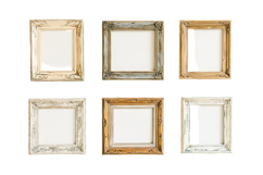 golden picture frame PNG file transparent Product Image 1