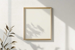 Blank poster frame mockup on white wall living room Product Image 1