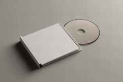Mockup of a Compact Disc and Its Case Product Image 1