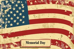 Memorial Day for American Flag Backdrop Product Image 1