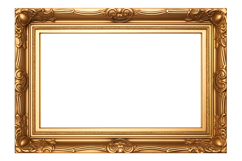 vintage golden picture frame PNG file transparent Product Image 1