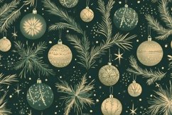 Christmas digital Pattern with ball Product Image 1