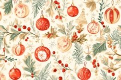 Xmas New Year&#039;s Pattern with Balls Product Image 1