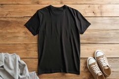 Black T-shirt Mockup Product Image 1