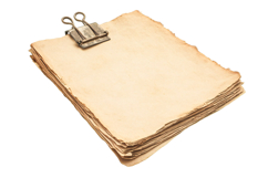 Blank Sheets of Aged Paper &amp; Letters PNG Product Image 8