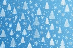 Xmas Pattern with Trees Digital Paper Product Image 1