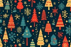 Christmas Pattern with Trees Product Image 1