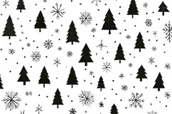 Xmas Pattern with Trees Digital Paper Product Image 1
