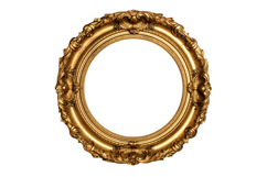 Gold picture frame PNG Product Image 1