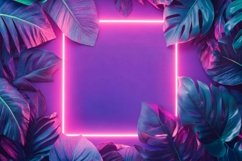 Square Frame in Neon Fluorescent Light Product Image 1