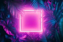 Neon Fluorescent Light square Frame Product Image 1