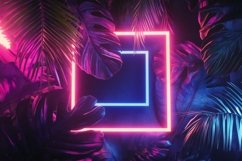 Square Frame in Neon Fluorescent Light Product Image 1