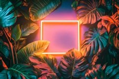 Neon Fluorescent Light square Frame Product Image 1