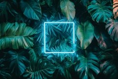 Neon Fluorescent Light square Frame Product Image 1