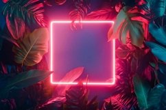 Square Frame in Neon Fluorescent Light Product Image 1