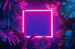 Square Frame in Neon Fluorescent Light Product Image 1