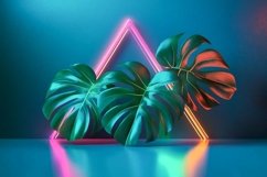 Triangle Frame in Neon Fluorescent Light Product Image 1