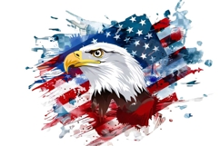 Eagle Clipart 4th of July PNG Product Image 1