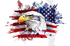 Eagle Clipart 4th of July PNG Product Image 1