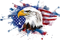 American Eagle Flag Patriotic 4th of July Png Product Image 1